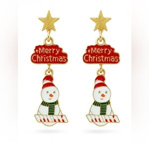 Snowman Christmas Earrings ⛄️